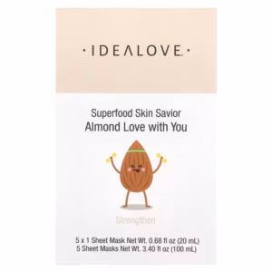 أيديلاف‏, قناع skin savior منقذ البشرة بالأغذية فائقة القيمة الغذائية، ‏almond love with you، ‏5 أقنعة تجميل ورقية، 0.68 أونصة سائلة (20 مل) لكل قناع