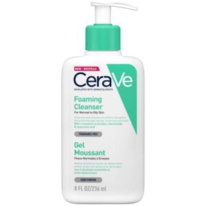 cerave المنظف الرغوي للوجه والجسم للبشرة العادية إلى الدهنية