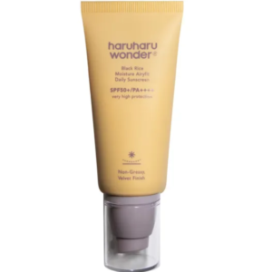 الرئيسية haruharu wonder black rice moisture airyfit daily sunscreen spf50+ pa++++ – واقي شمس خفيف بلمسة مخملية